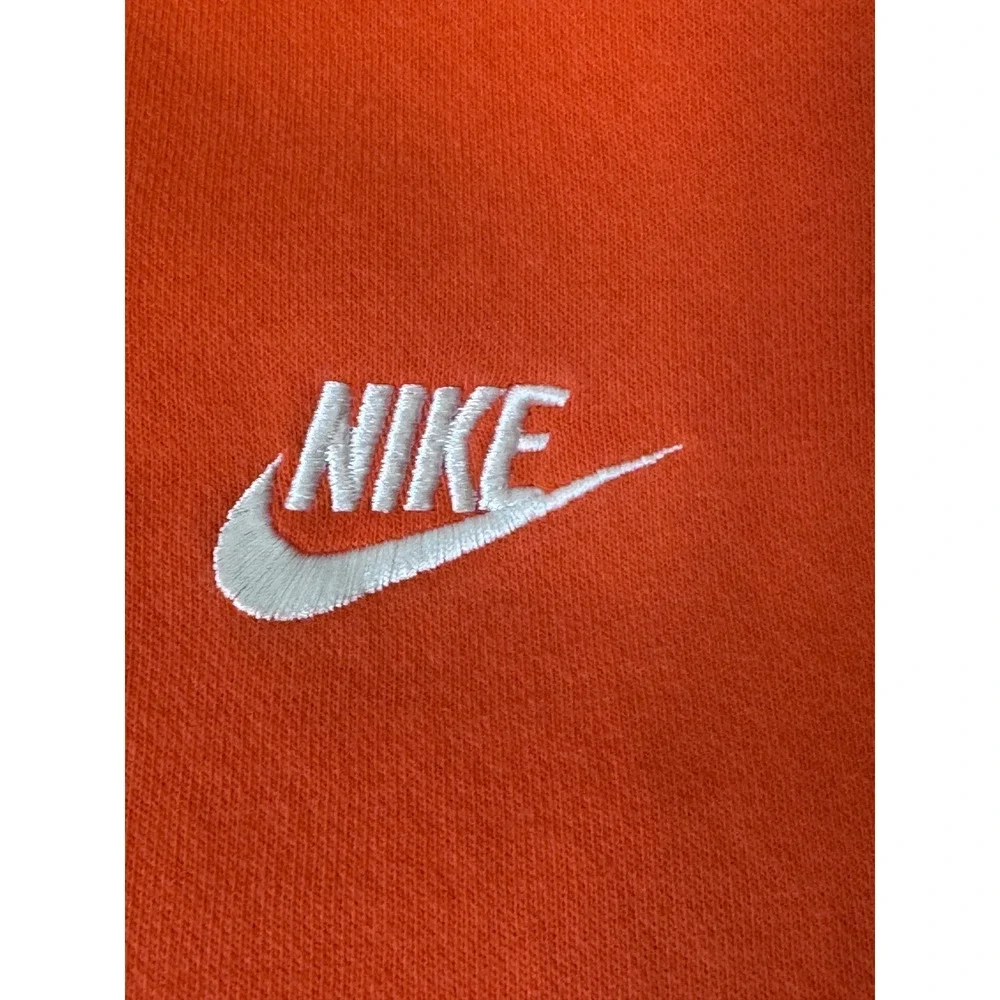 Nike‎ Sportswear Club Fleece Hoodie Men's Large Bright Orange Pullover Pocket
